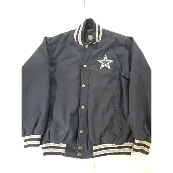 Dallas Cowboys Varsity Letterman Jacket Navy GIII SZ Large - Picture 1 of 13